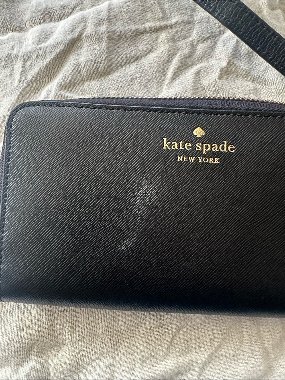 kate spade Black Pebbled Leather Satchel with Matching Wristlet - Picture 7 of 10